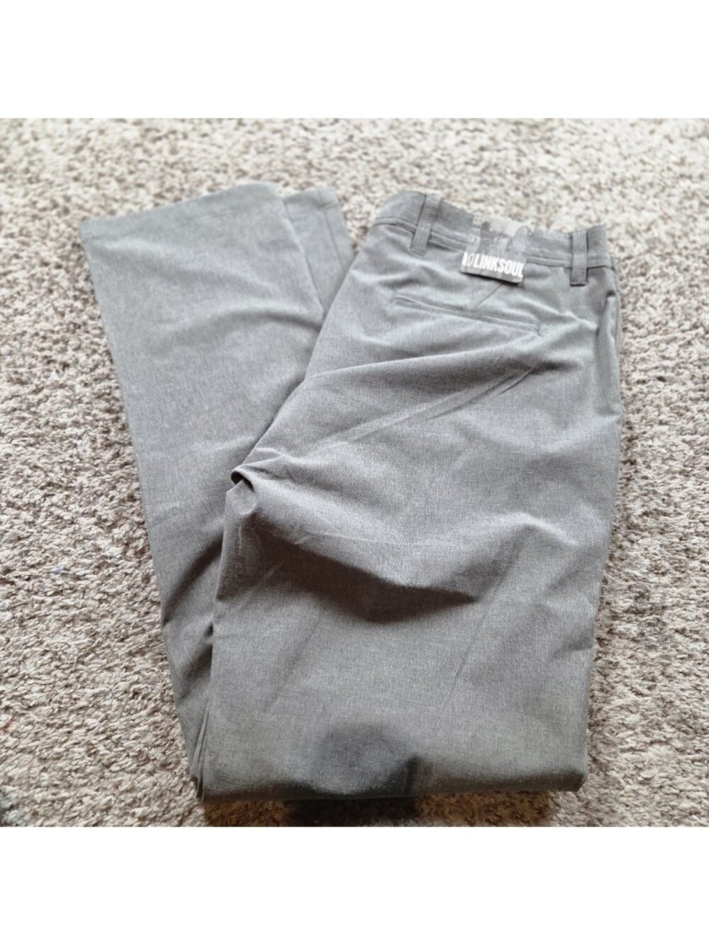 Linksoul Golf Pants Mens 36x32.5 Gray Boardwalker Performance Lightweight Tags